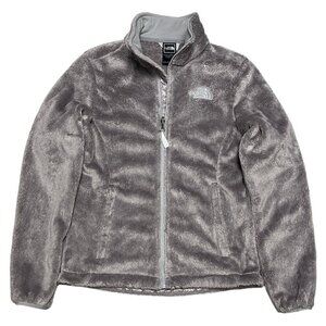The North Face FAUX FUR Silver Fleece Designer Outdoor Womens Jacket Small